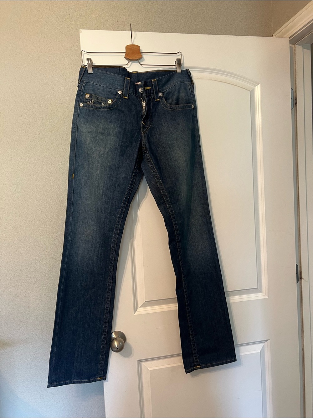 True Religion Vintage Section Straight Jeans, Made in USA—Y2K
